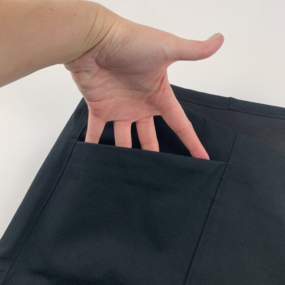 Old Navy Black Stretch Canvas High Rise Wide Leg Pixie Pant 3X New - Picture 3 of 8